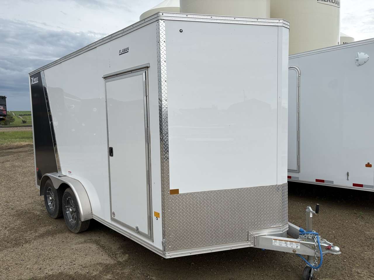 2026 Alcom 7'6" x 14' + V-Nose Cargo Trailer