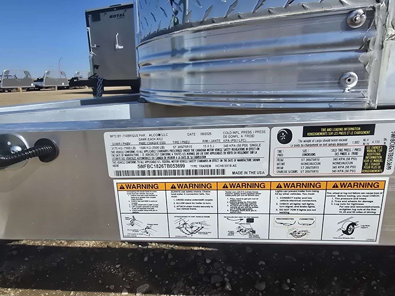 2026 Alcom HCH 8'6" x 18' + V-Nose Toy Hauler Trailer