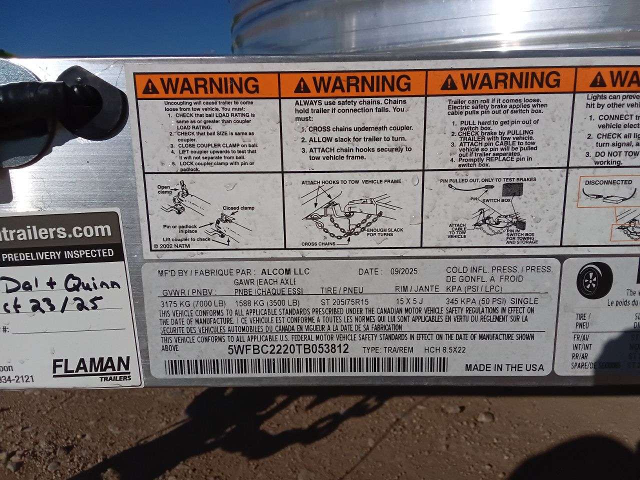 2026 Alcom HCH 8'6" x 22' + V-Nose Toy Hauler Trailer