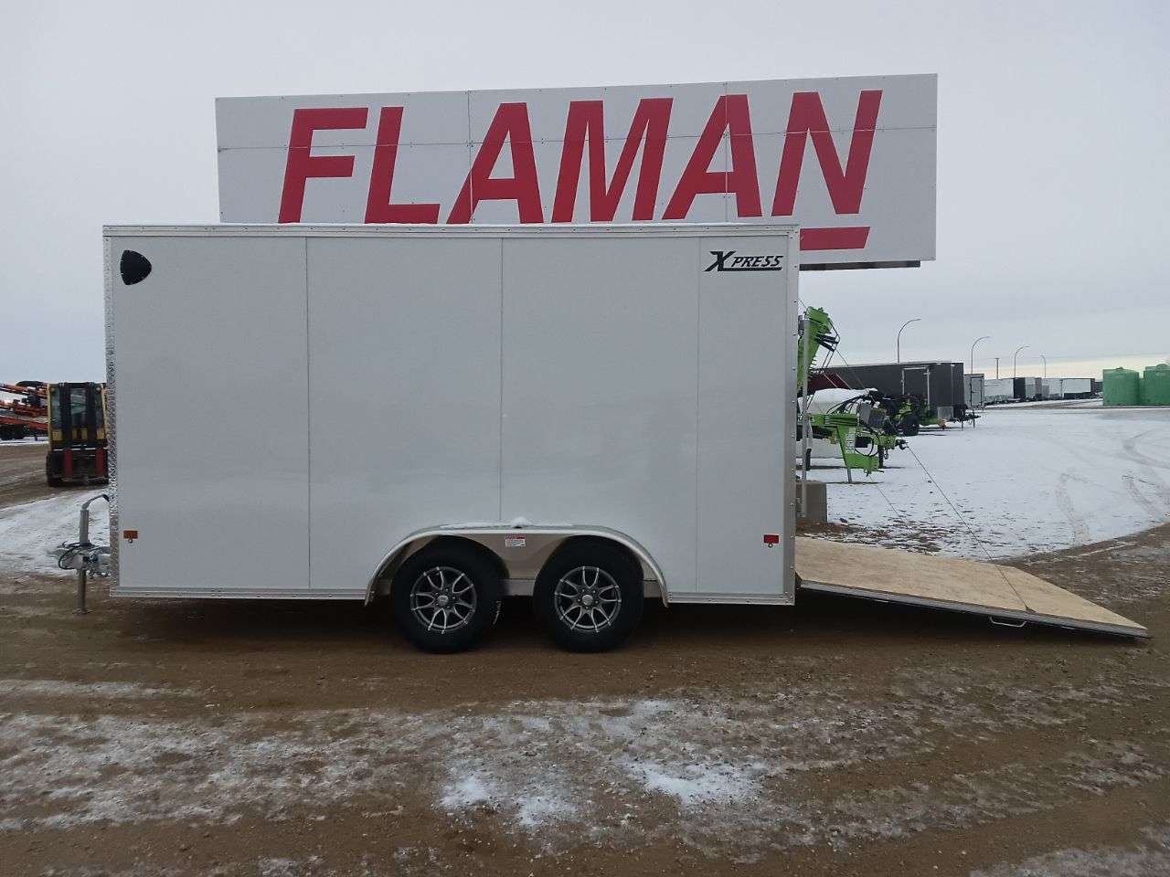 2026 Alcom Xpress 7'6" x 14' + V-Nose Cargo Trailer