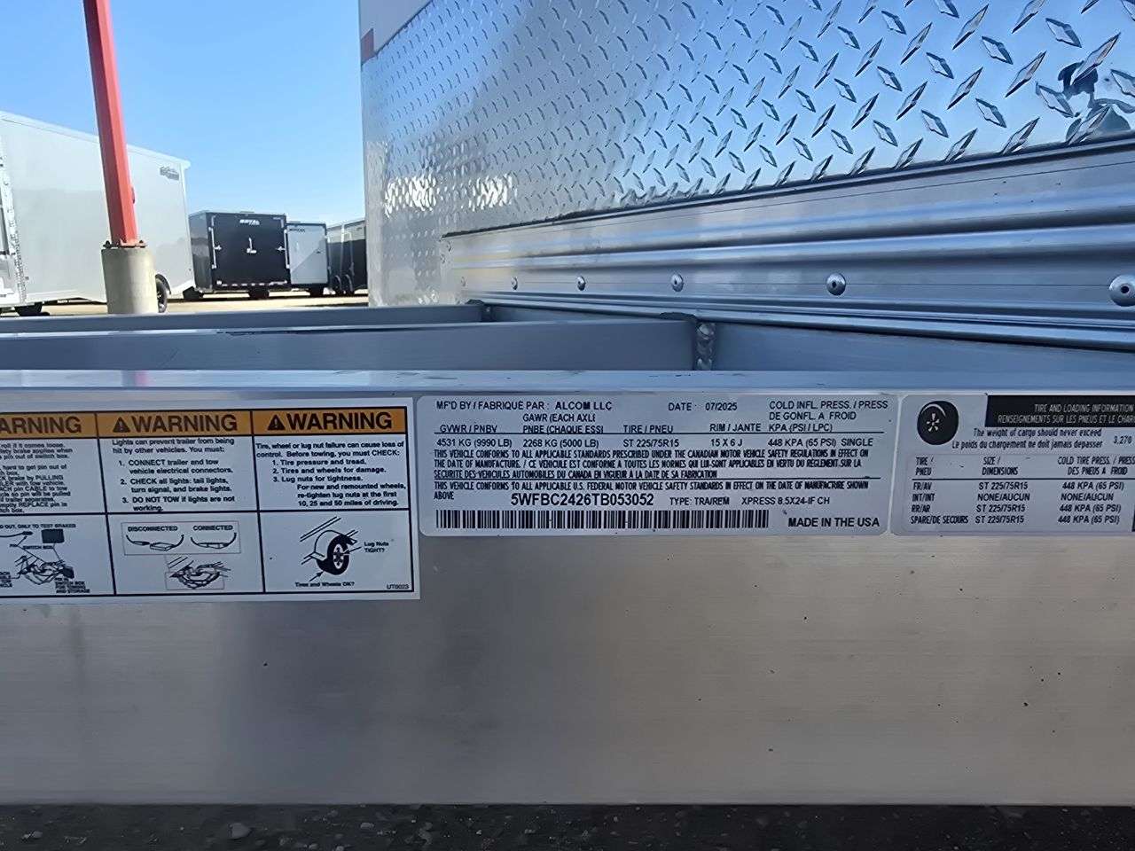2026 Alcom Xpress 8'6" x 24' Flat Front Car Hauler Trailer