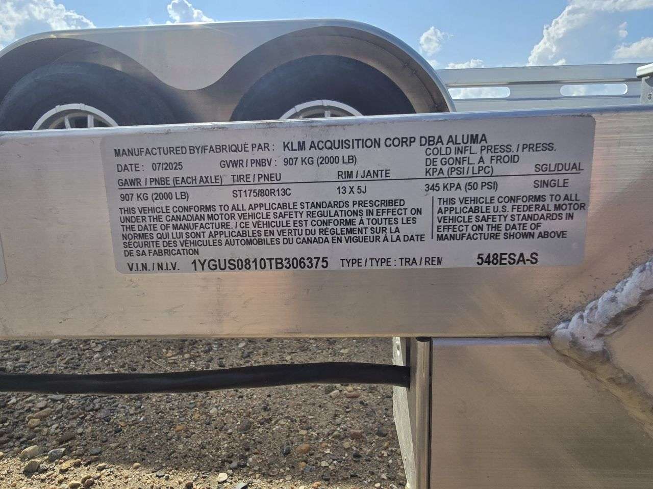 2026 Aluma 548ESA 54" x 8' Utility Trailer