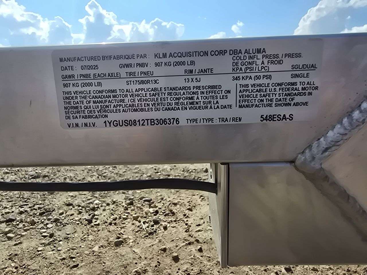 2026 Aluma 548ESA  54" x 8' Utility Trailer