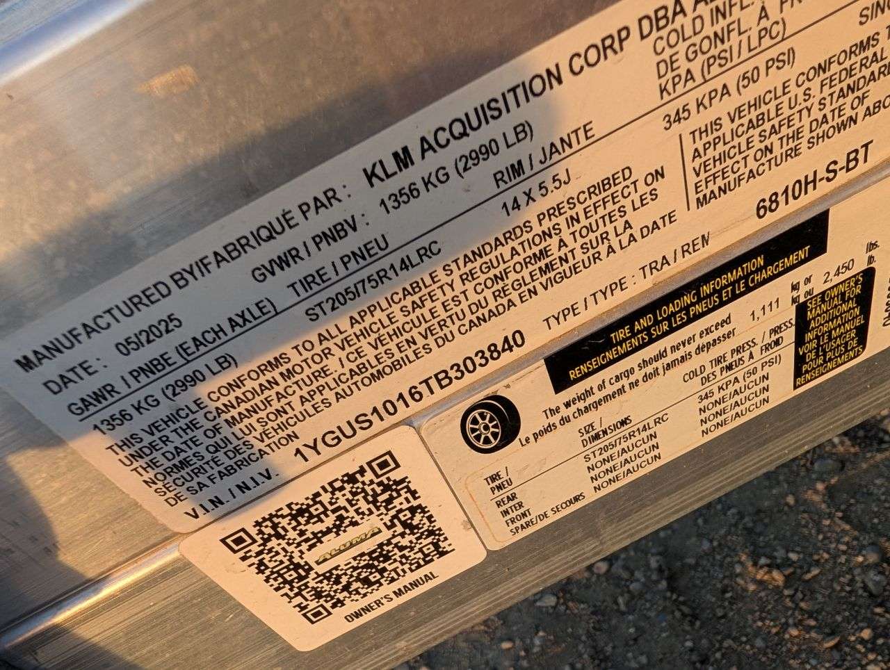 2026 Aluma 6810H 69" x 122" Utility Trailer