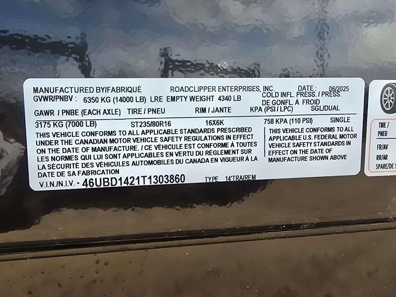 2026 Baseline HDU 82" x 14' Dump Trailer