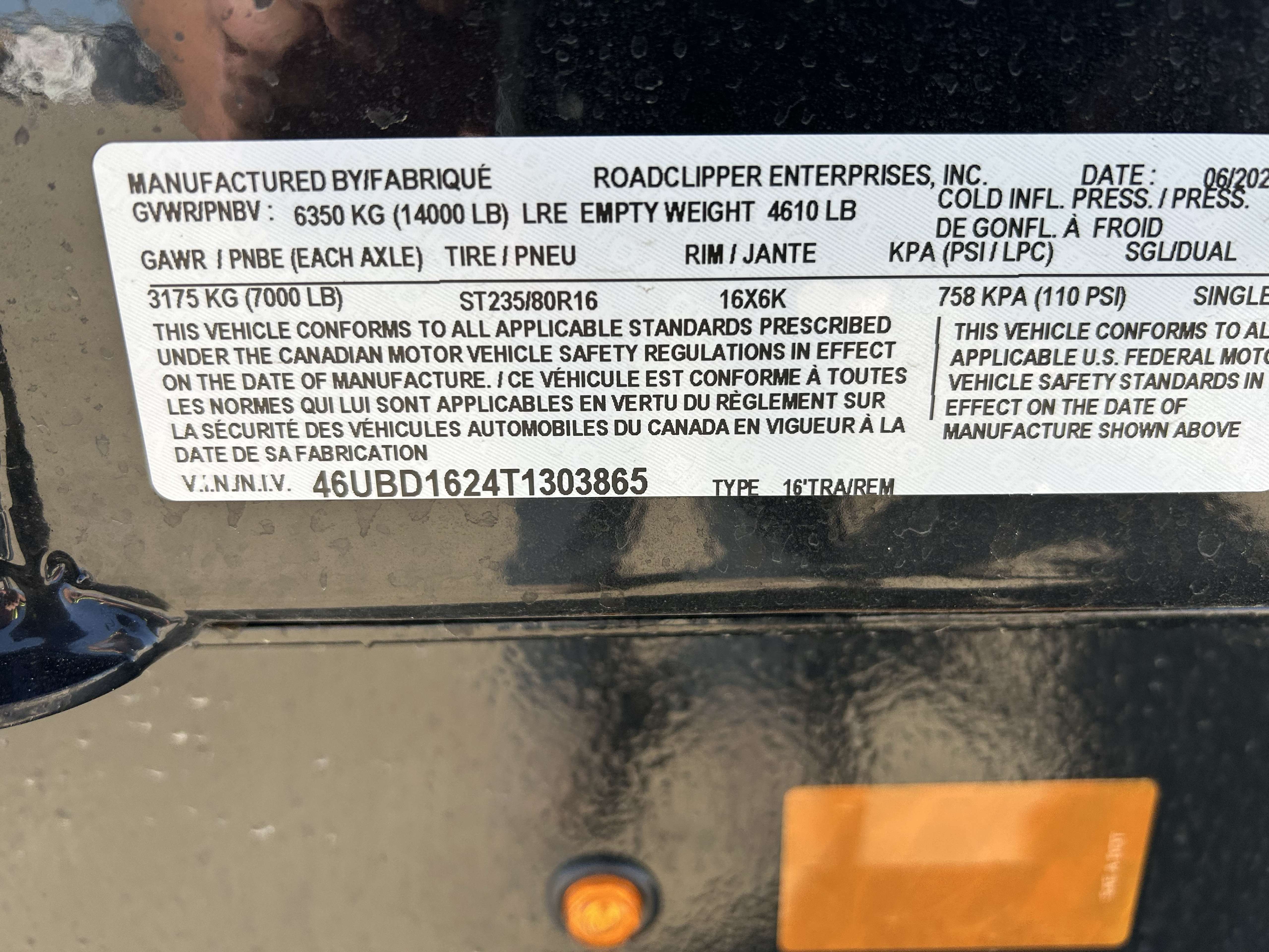 2026 Baseline HDU 82" x 16' Dump Trailer