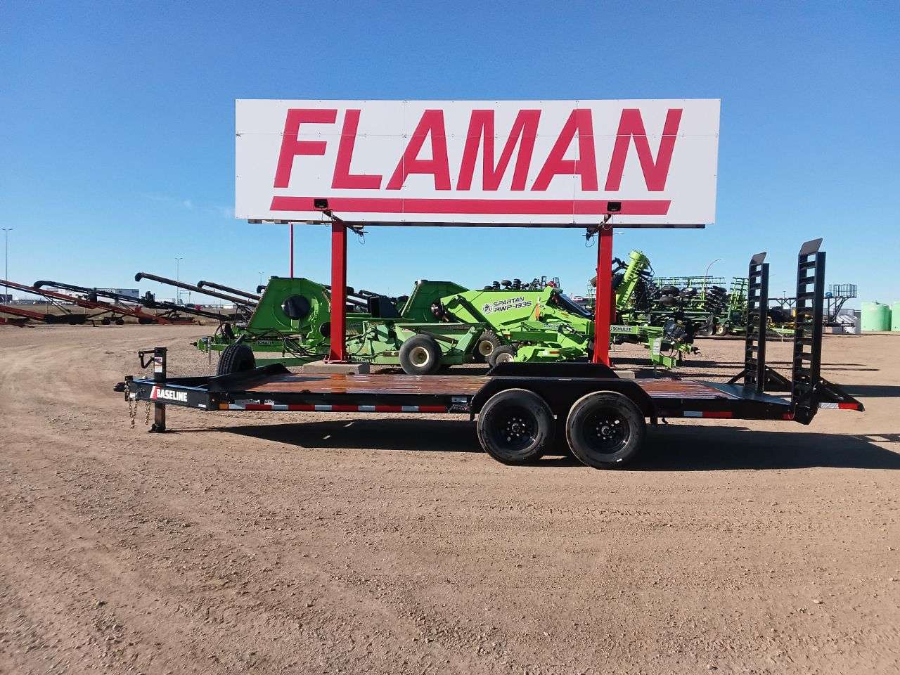 2026 Baseline HEQ 8'6" x 20' Beavertail Flat Deck Trailer
