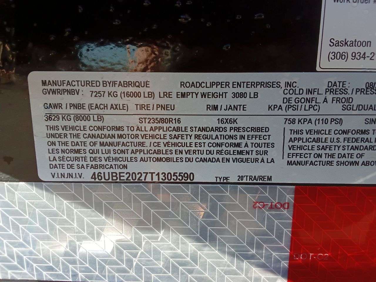 2026 Baseline HEQ 8'6" x 20' Beavertail Flat Deck Trailer 8K