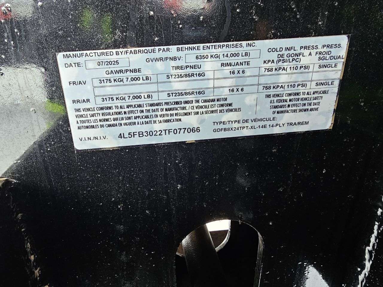 2026 Behnke OTR 8'6" x 53' Step Deck Trailer