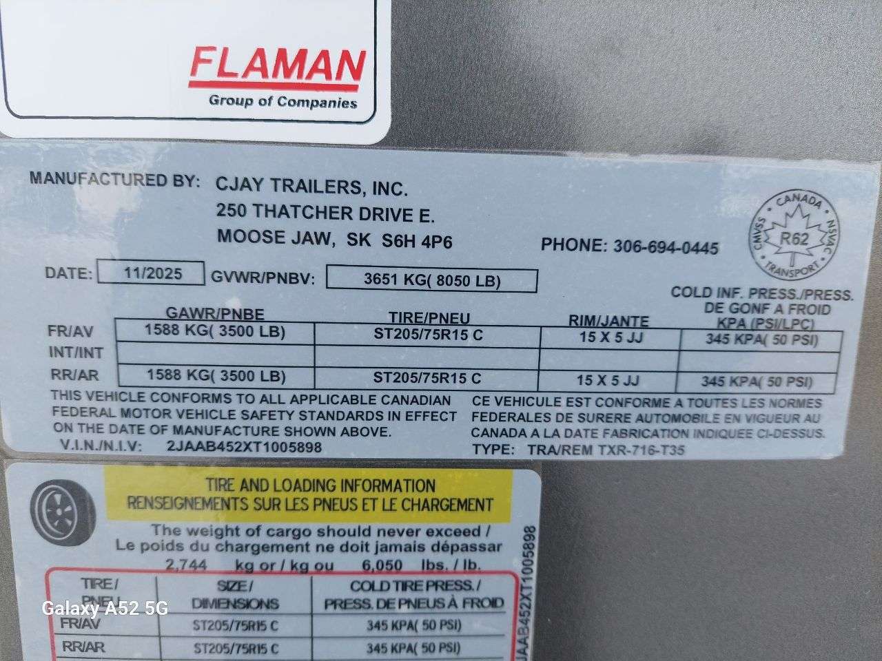 2026 CJay 7' x 16' + V-Nose Cargo Trailer