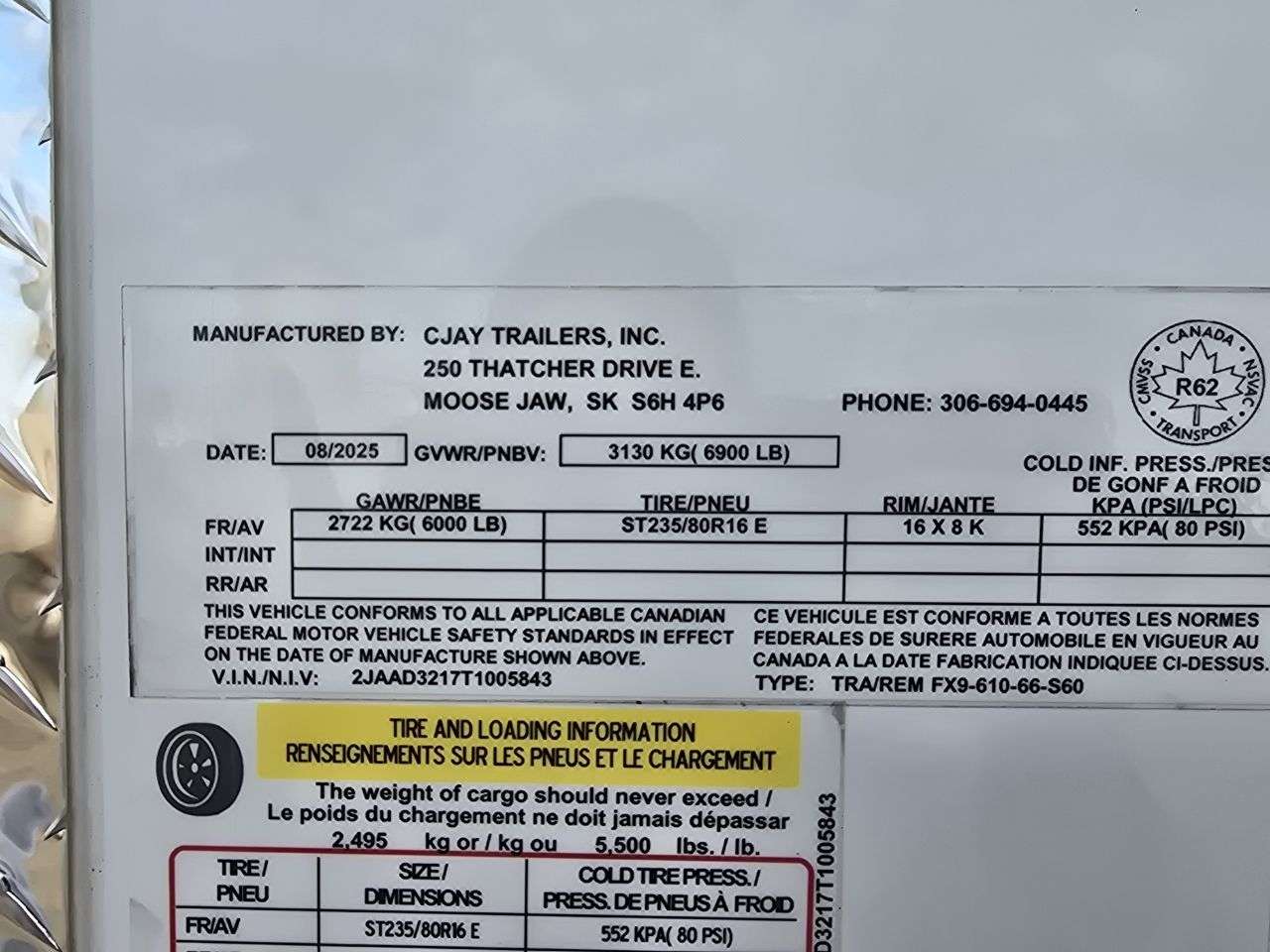 2026 CJay FX9 6' x 10' Flat Front Cargo Trailer