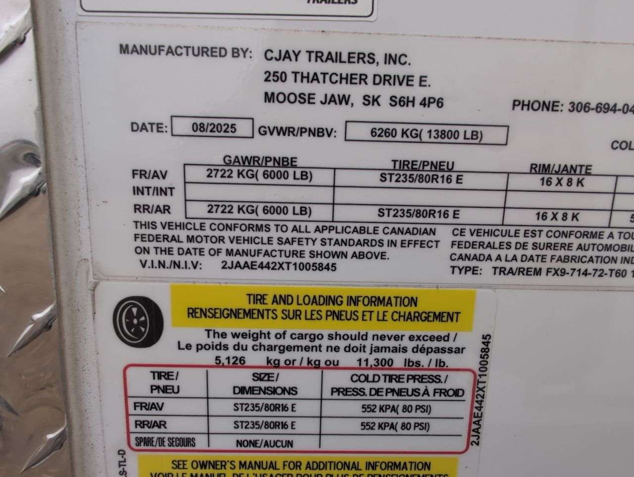 2026 CJay FX9 7' x 14' Flat Front Cargo Trailer