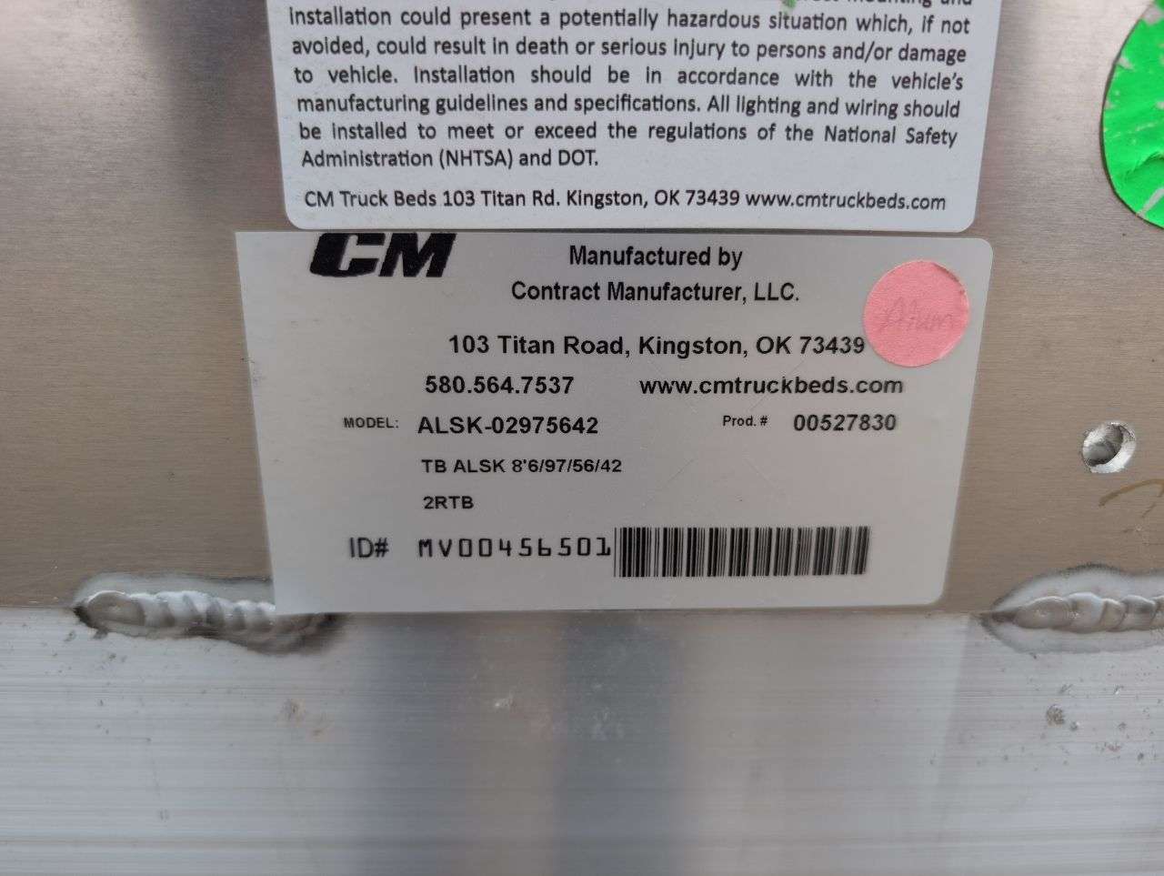 2026 CM 8'6" Aluminum Skirted Truck Deck