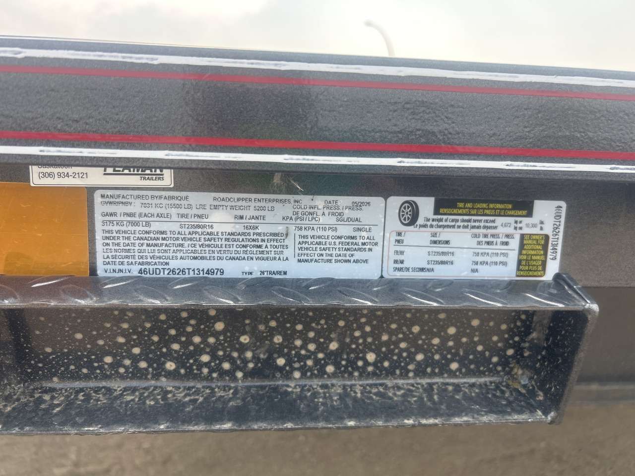 2026 Diamond C 26' (6' + 20') Partial Tilt Tandem 7K Trailer