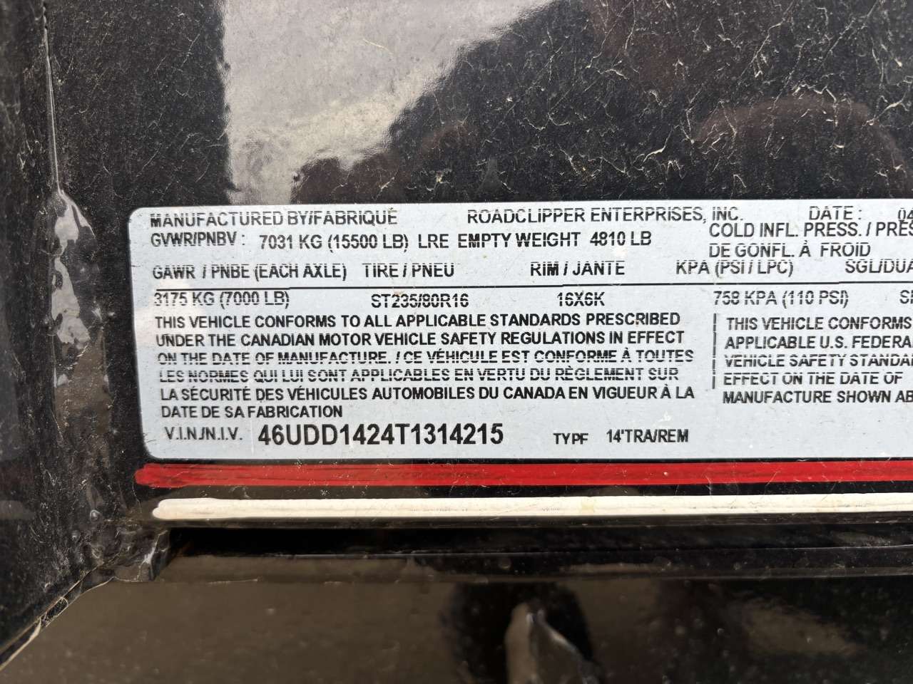 2026 Diamond C 82" x 14' Dump Trailer