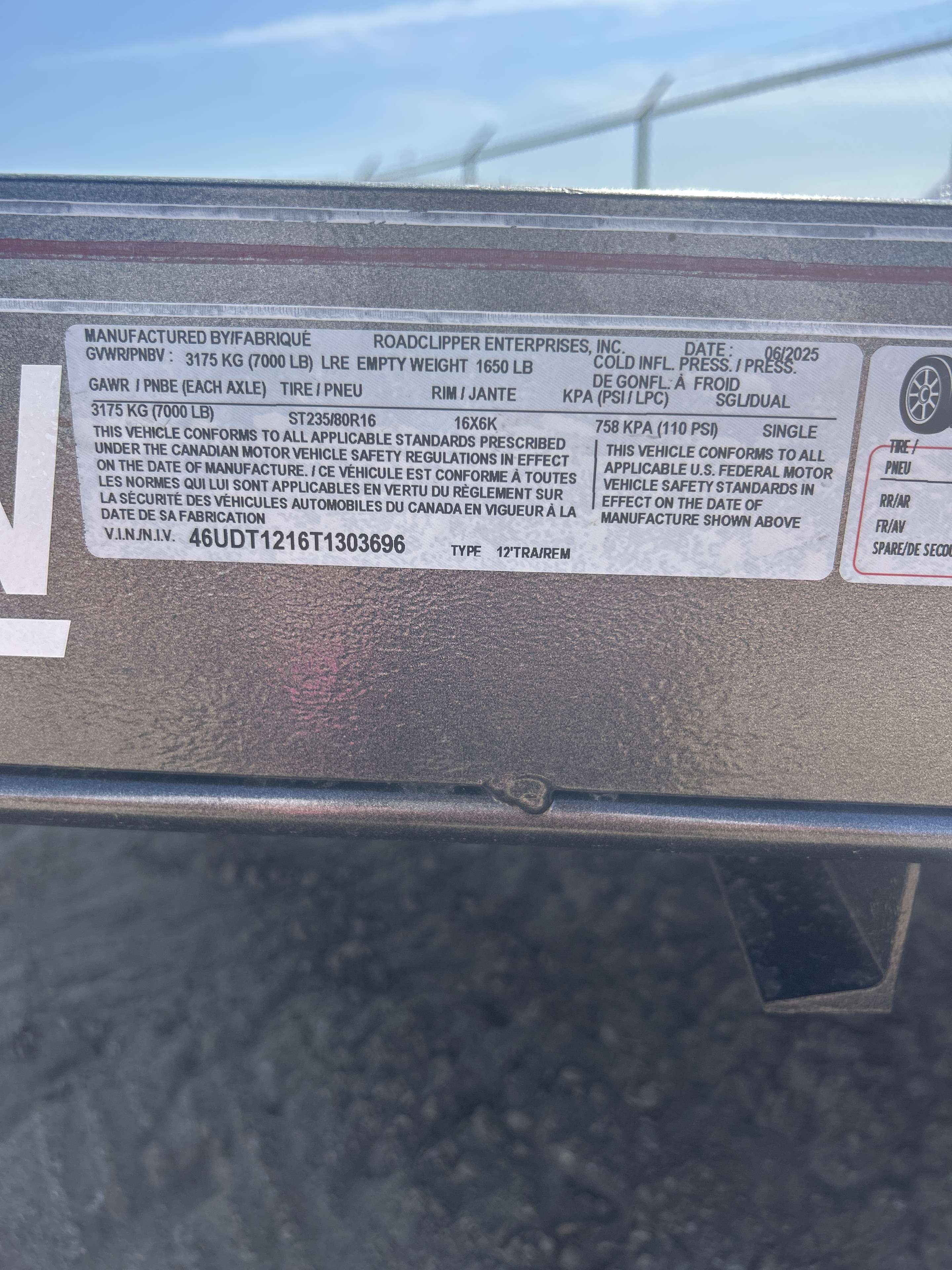 2026 Diamond C DSA 77" x 12' Full Tilt Trailer