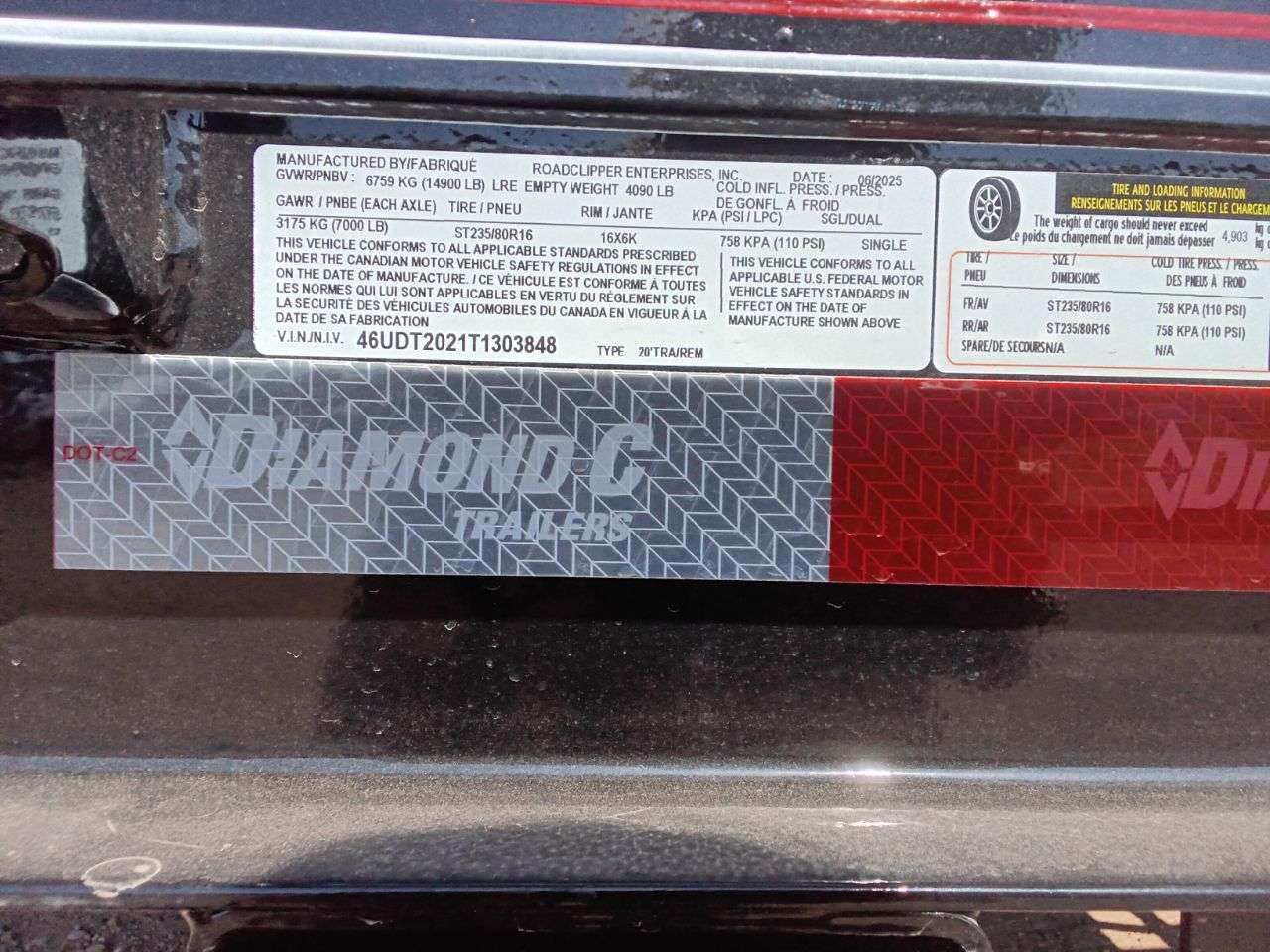 2026 Diamond C HDT 8'6" x 20' Partial Tilt Trailer