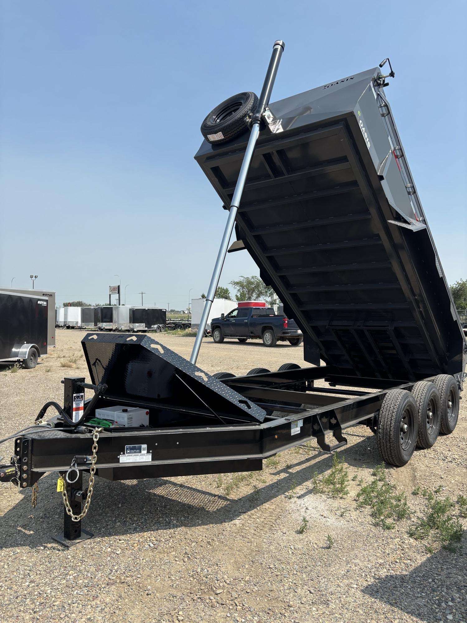 2026 Oasis 16' Low Pro Tri-axle Dump Trailer