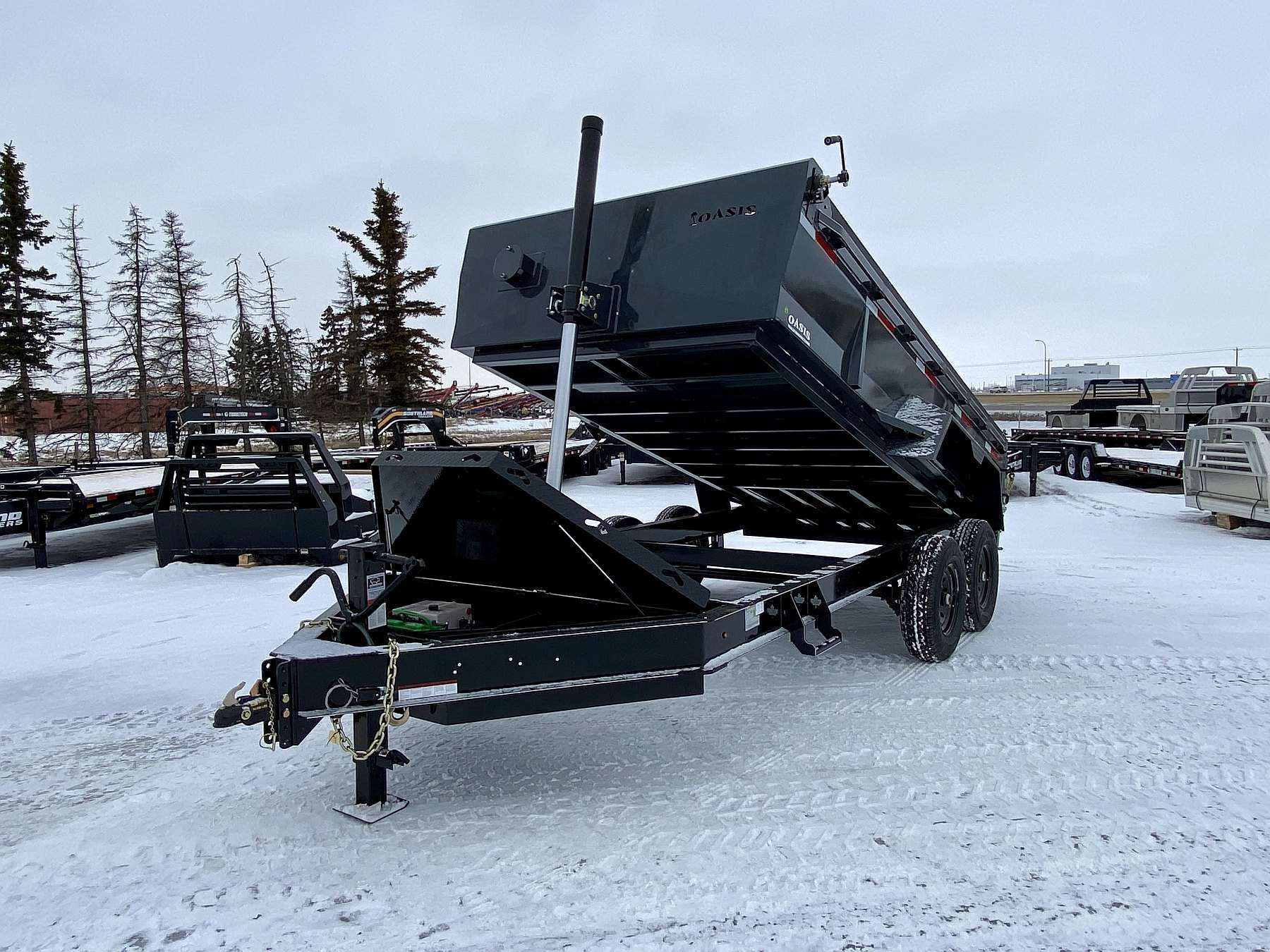 2026 Oasis 7'x14' Telescopic Lift Dump Trailer