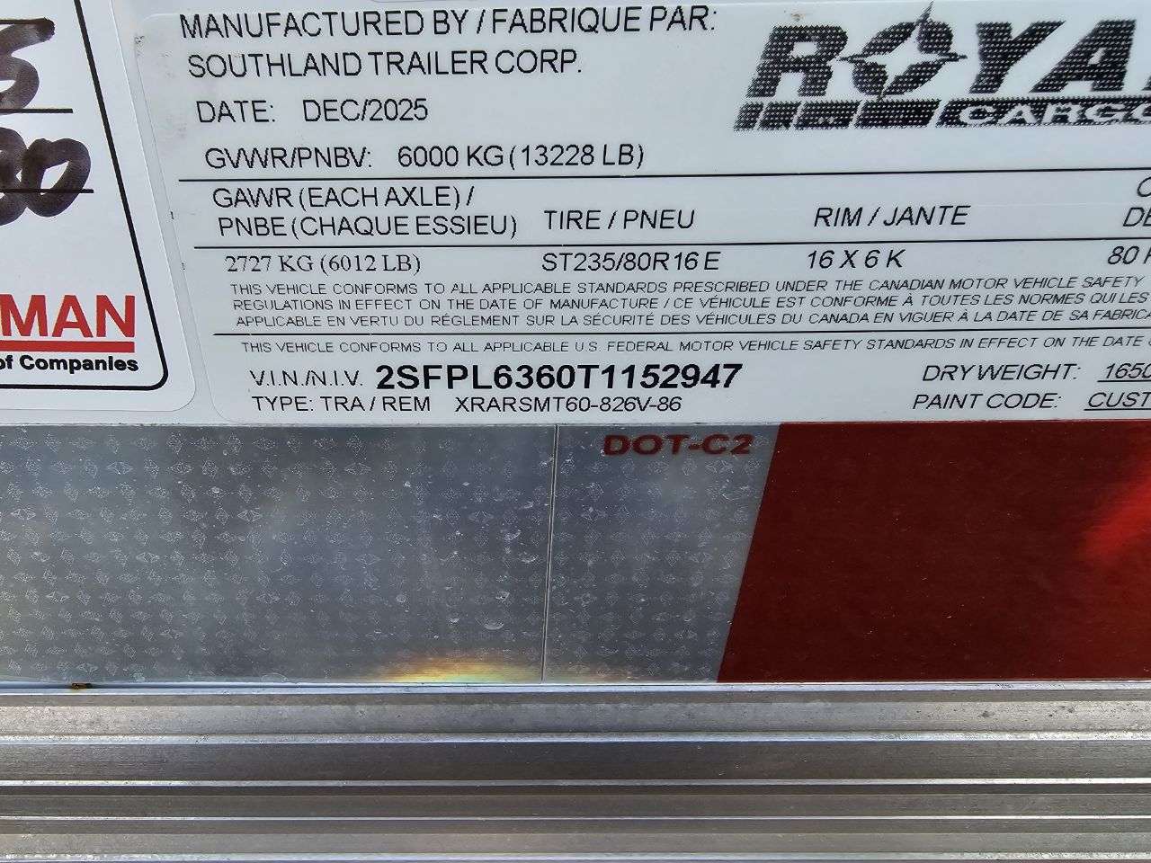 2026 Royal 8'6" x 22' + V-Nose Toy Hauler Trailer