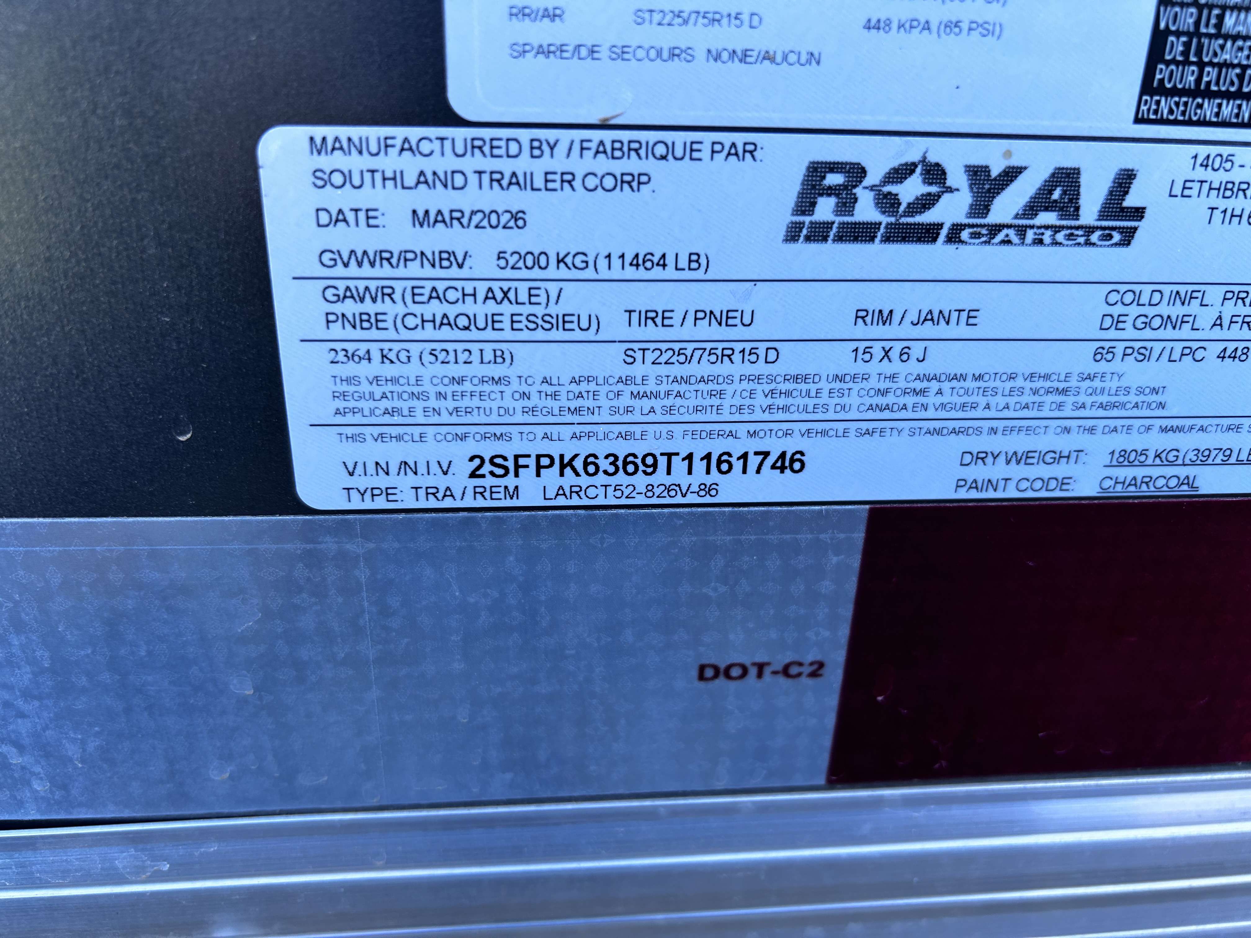 2026 Royal 8'6 X24 + V Trailer