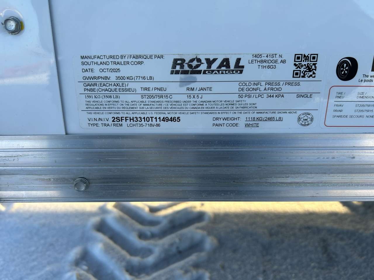 2026 Royal Cargo 7' x 16' + V-Nose Cargo Trailer