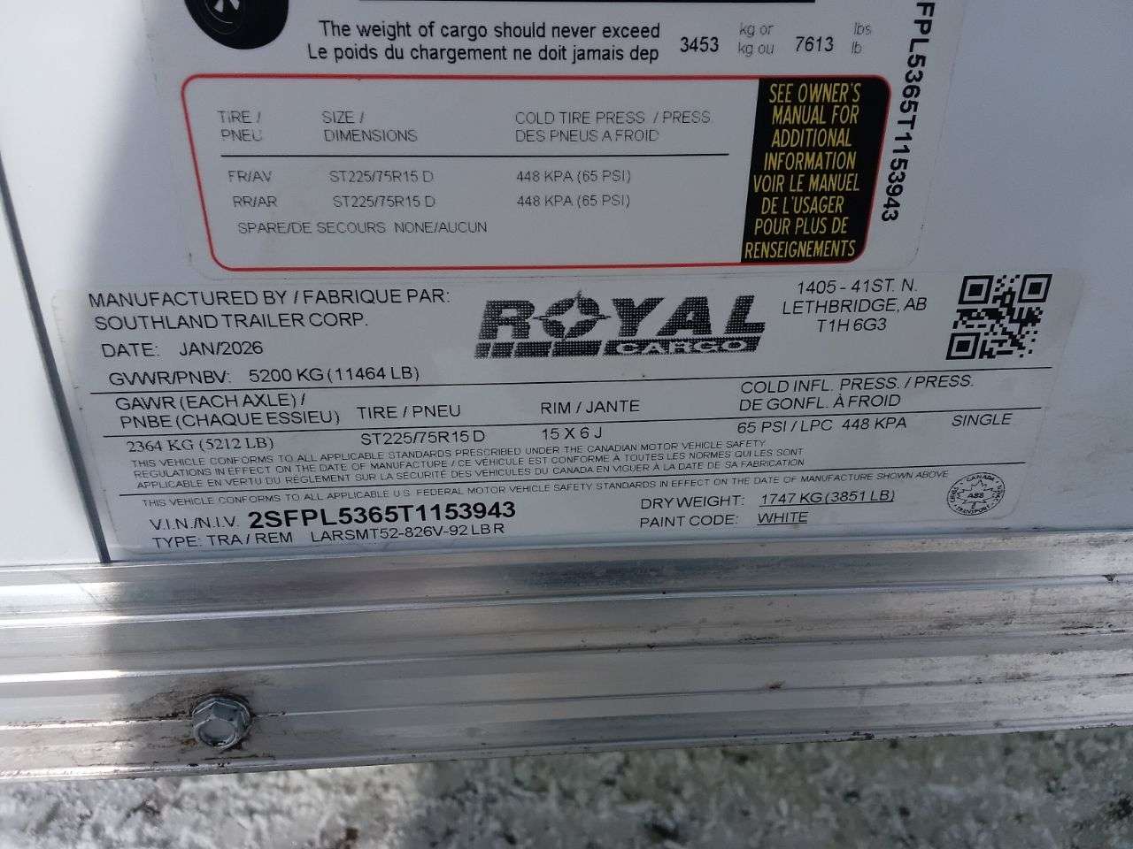 2026 Royal Cargo 8'6" x 22' + V-Nose Toy Hauler Trailer