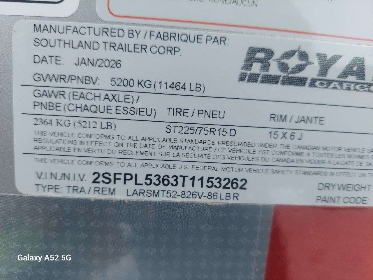 2026 Royal Cargo 8'6" x 22' + V-Nose Toy Hauler Trailer