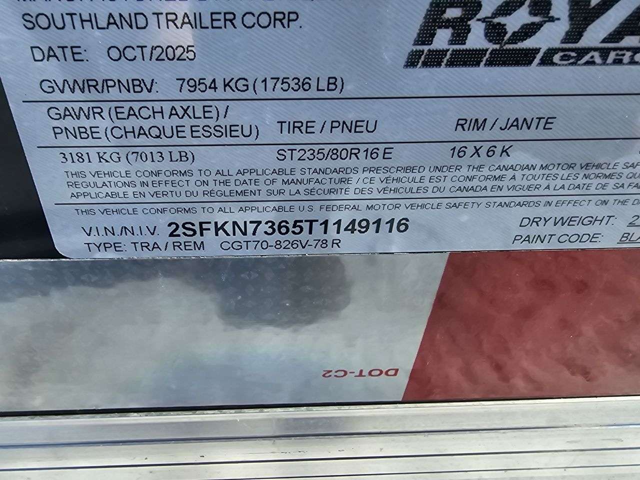 2026 Royal CGT 8'6" x 26' Gooseneck Cargo Trailer