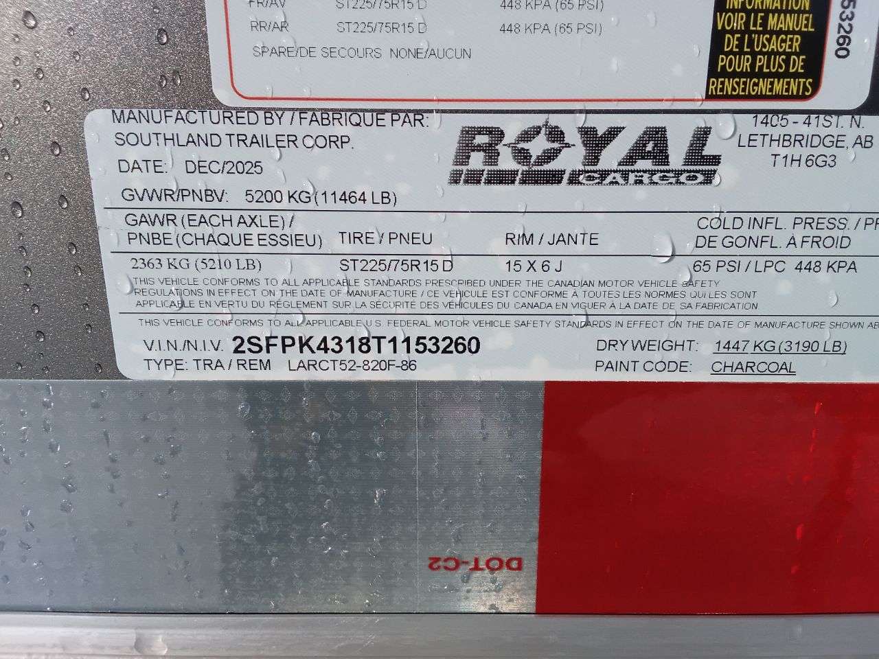 2026 Royal LARC 8'6" x 20' Flat Front Car Hauler Trailer
