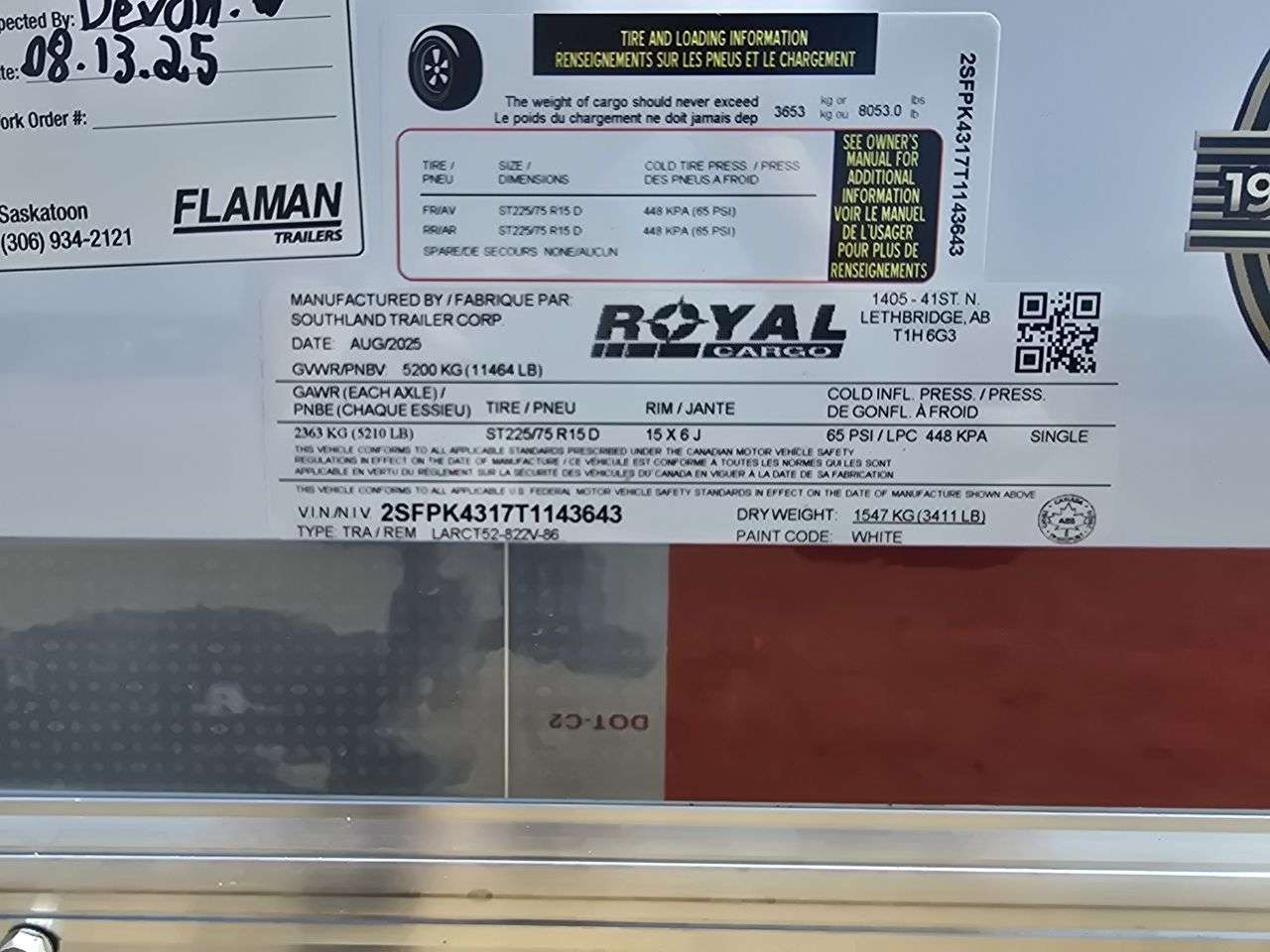 2026 Royal LARC 8'6" x 20' + V-Nose Car Hauler Trailer