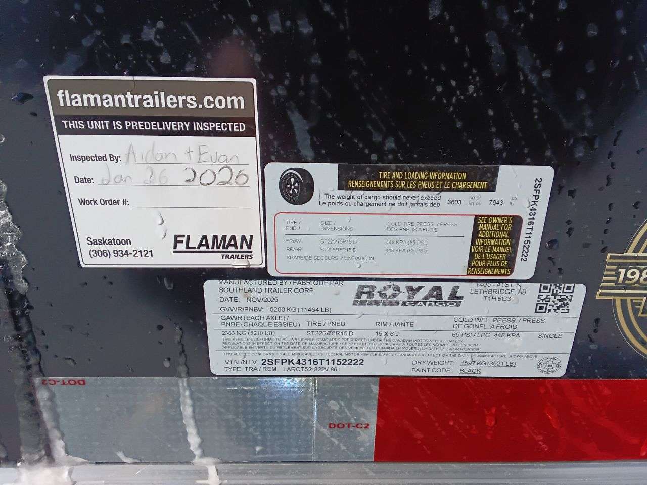 2026 Royal LARC 8'6" x 20' + V-Nose Car Hauler Trailer