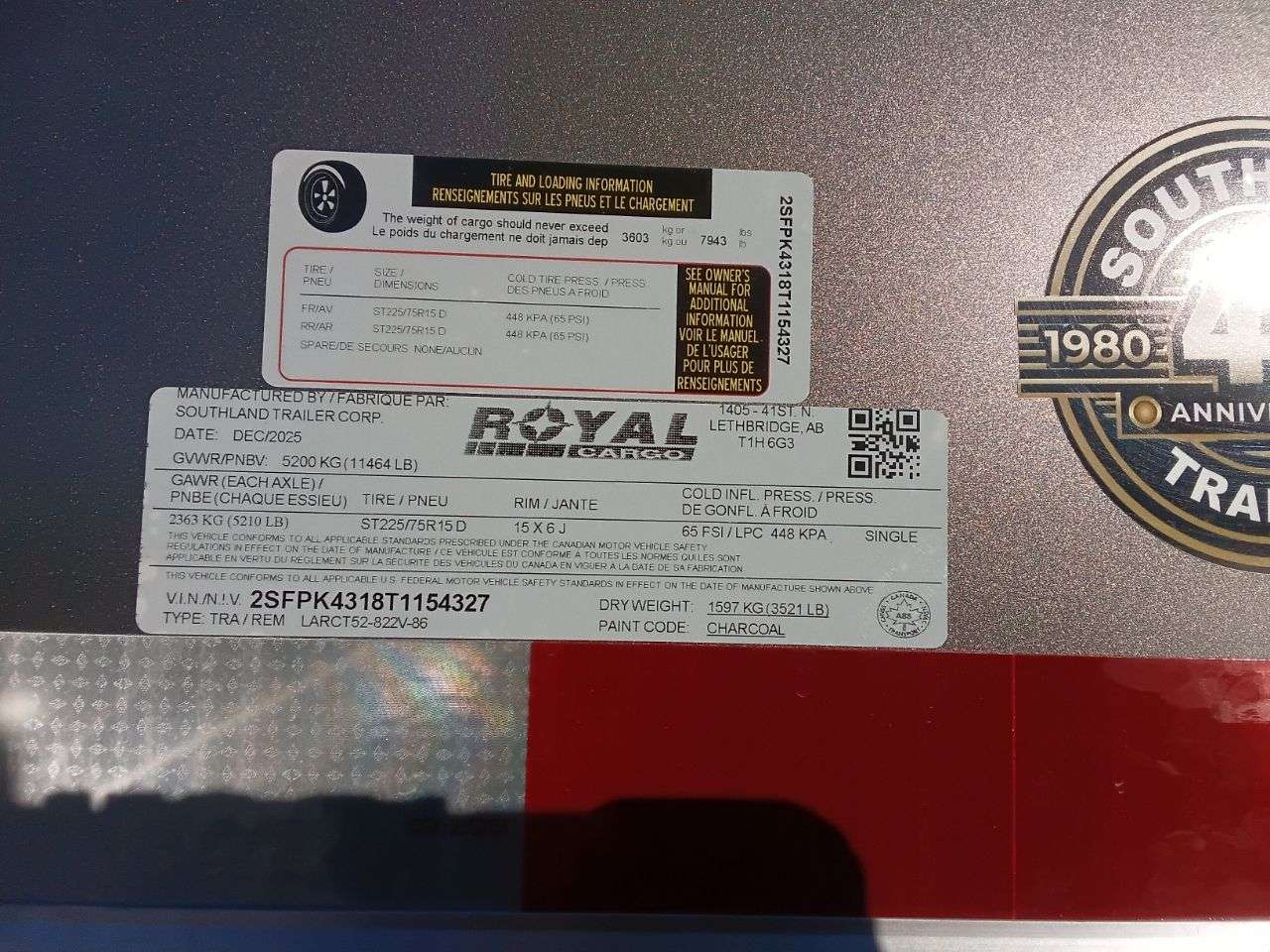 2026 Royal LARC 8'6" x 20' + V-Nose Car Hauler Trailer