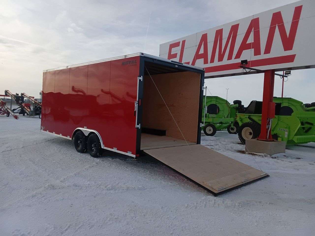 2026 Royal LARC 8'6" x 20' + V-Nose Car Hauler Trailer