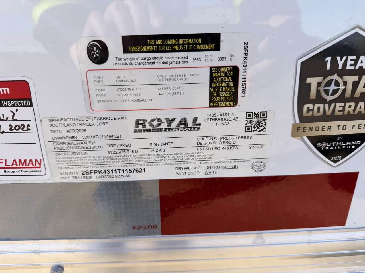 2026 Royal LARC 8'6" x 20' + V-Nose Car Hauler Trailer