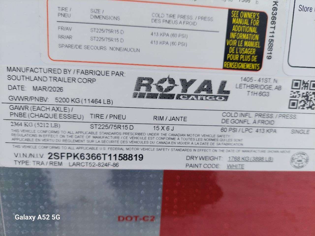 2026 Royal LARC 8'6" x 24' Flat Front Car Hauler Trailer