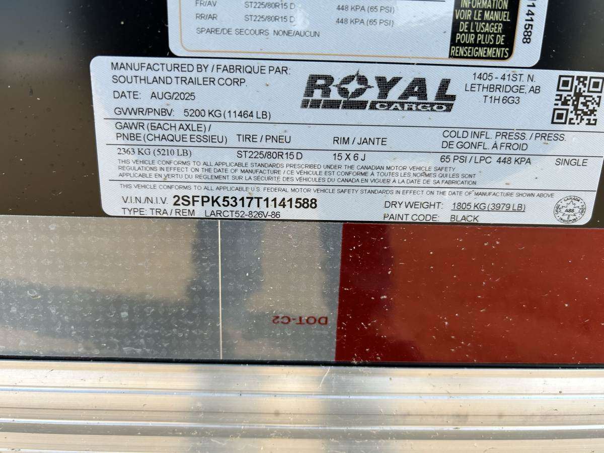 2026 Royal LARC 8'6" x 24' + V-Nose Car Hauler Trailer