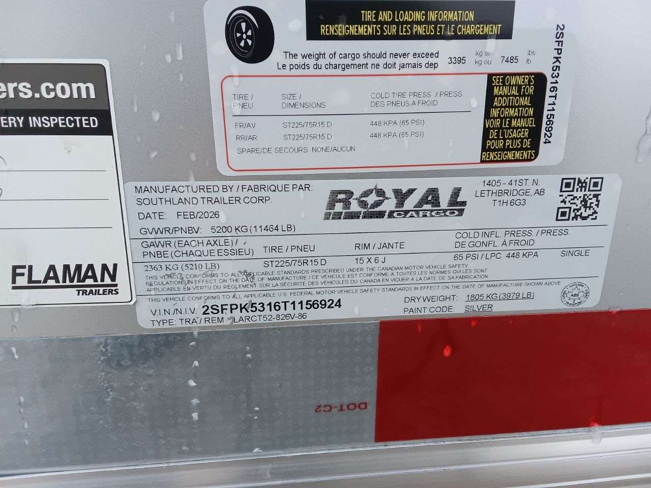 2026 Royal LARC 8'6" x 24' + V-Nose Car Hauler Trailer