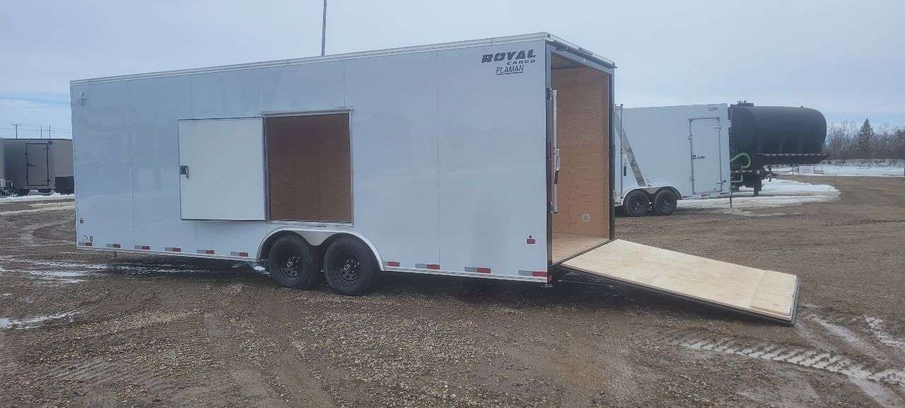 2026 Royal LARC 8'6" x 24' + V-Nose Car Hauler Trailer