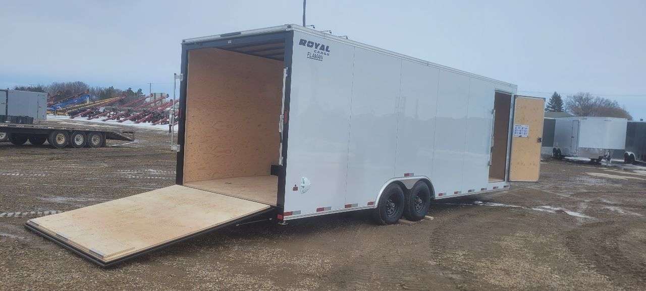2026 Royal LARC 8'6" x 24' + V-Nose Car Hauler Trailer