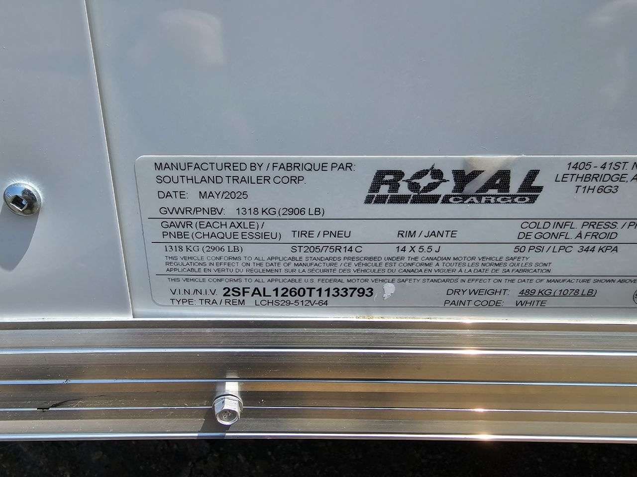 2026 Royal LCH 5' x 10' + V-Nose Cargo