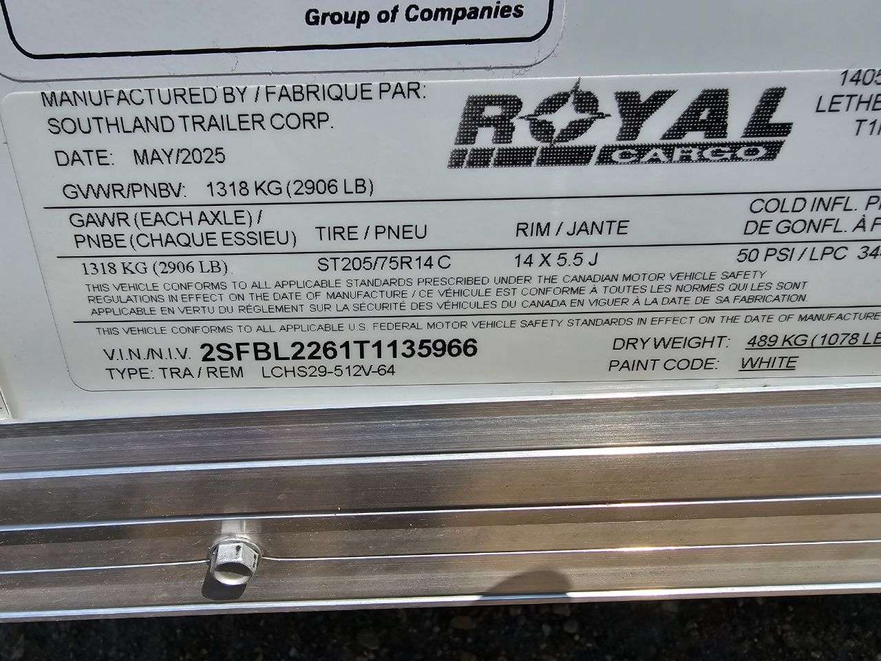 2026 Royal LCH 5' x 10' + V-Nose Cargo