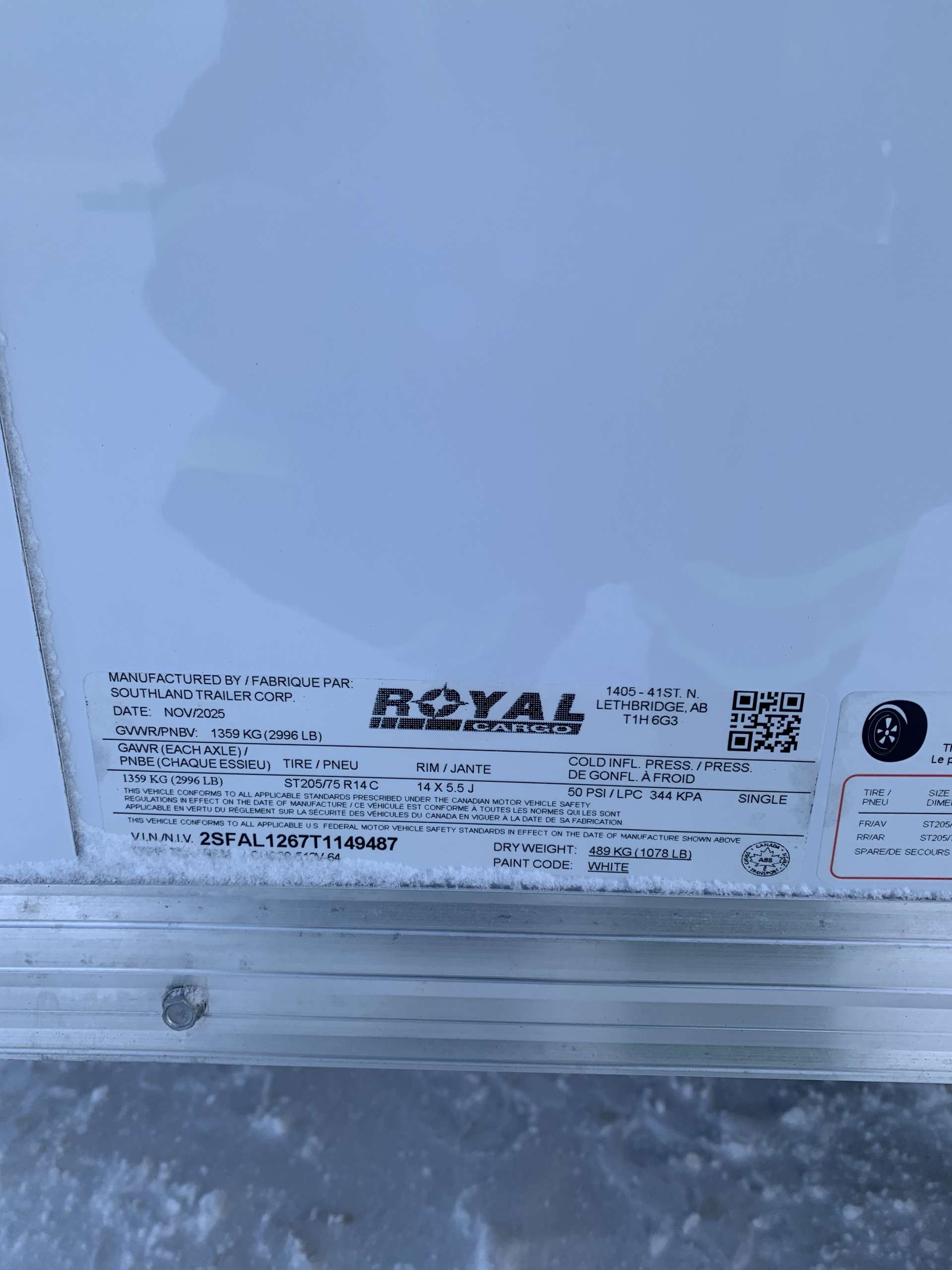 2026 Royal LCH 5' x 10' + V-Nose Cargo Trailer