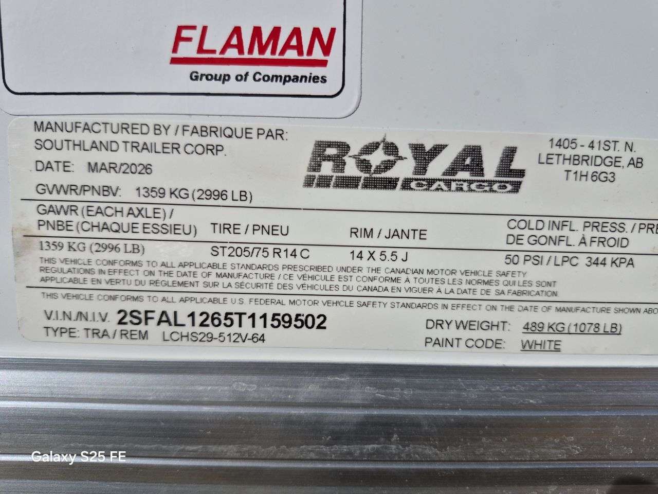 2026 Royal LCH 5' x 10' + V-Nose Cargo Trailer