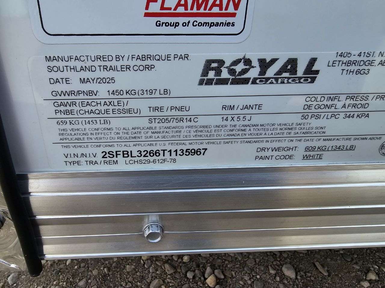 2026 Royal LCH 6' x 12' Flat Front Cargo Trailer