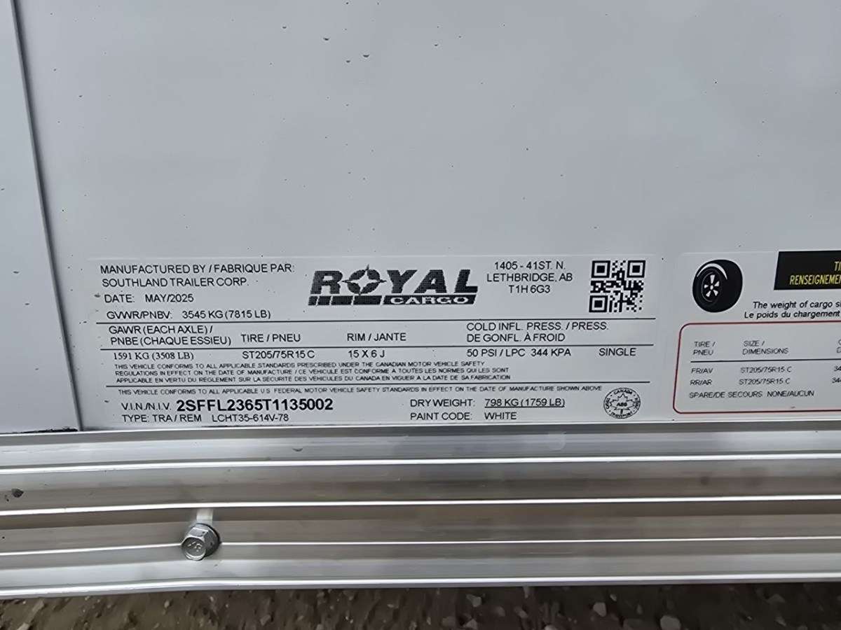 2026 Royal LCH 6' x 12' + V-Nose Cargo