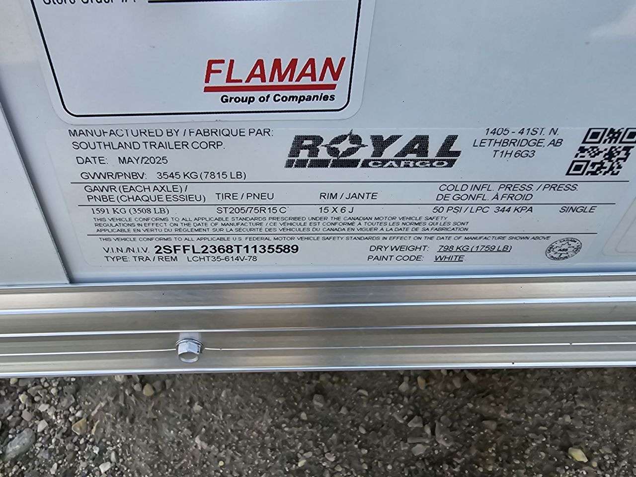 2026 Royal LCH 6' x 12' + V-Nose Cargo Trailer