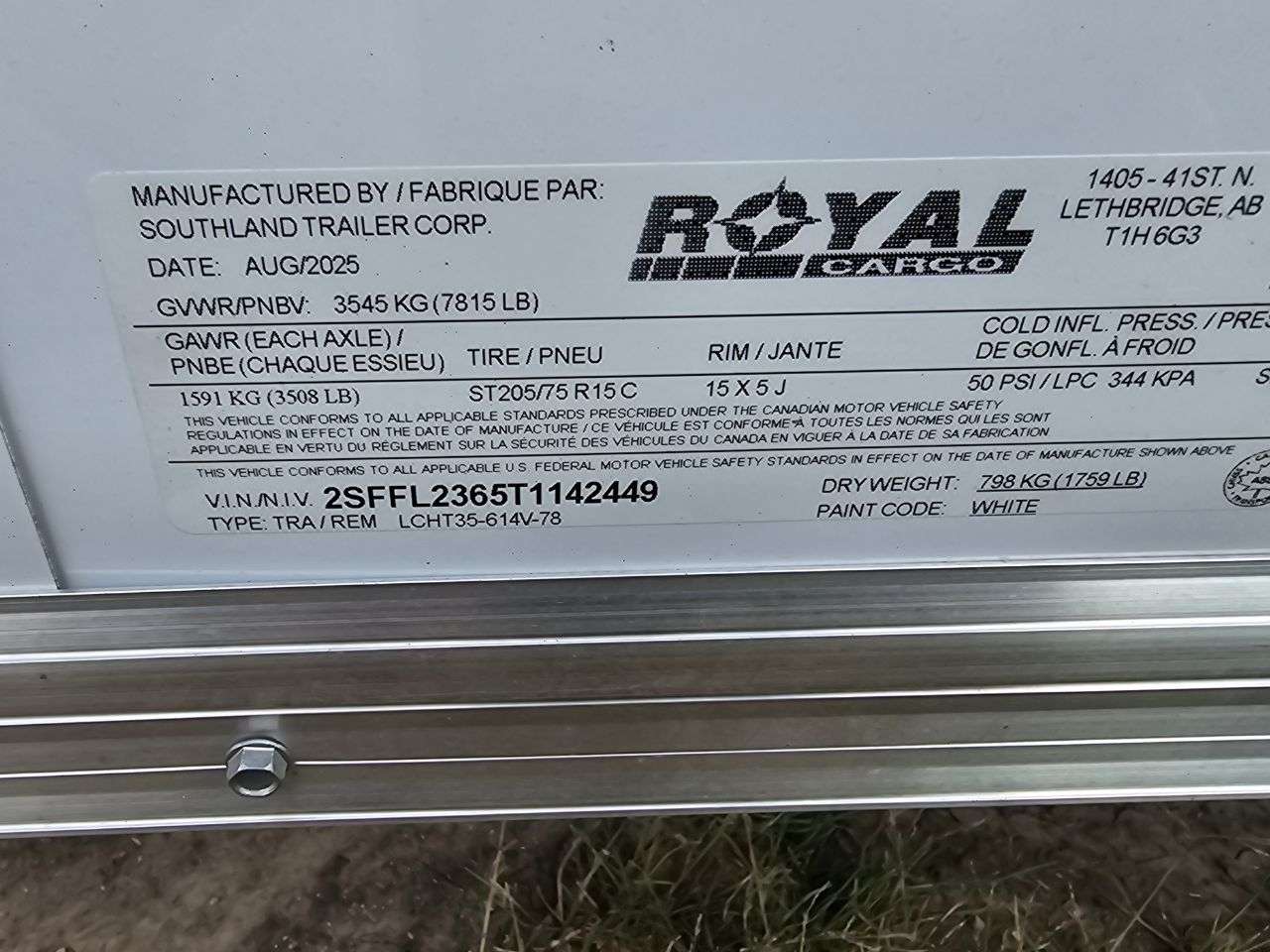 2026 Royal LCH 6' x 12' + V-Nose Cargo Trailer