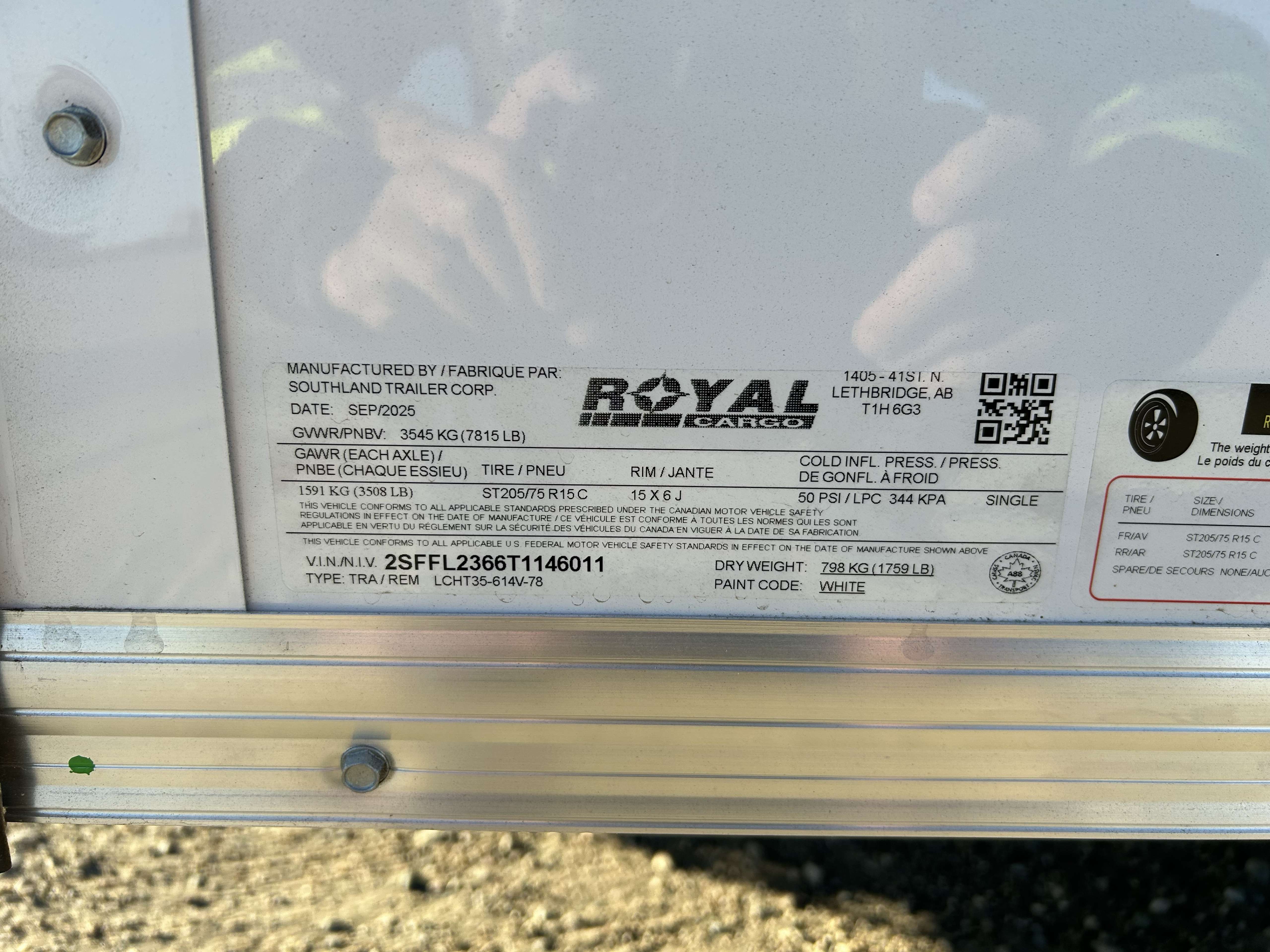 2026 Royal LCH 6' x 12' + V-Nose Cargo Trailer
