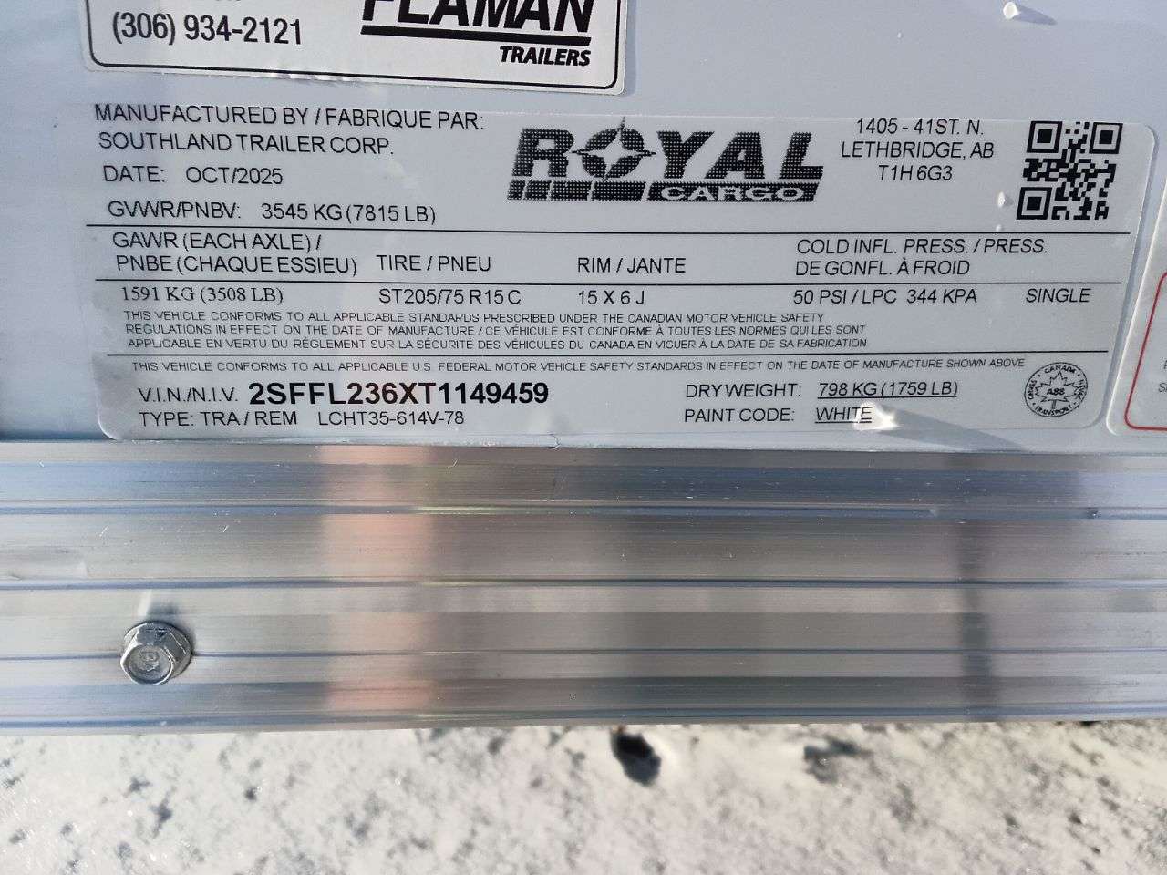 2026 Royal LCH 6' x 12' + V-Nose Cargo Trailer